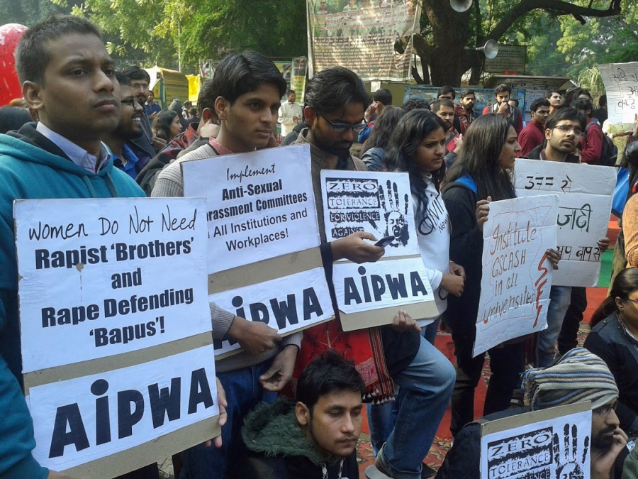 University students and local activists gathered today in New Delhi to remember the victim of the horrific gang rape two years ago. They also demanded changes to make India safer for women. University students and local activists gathered today in New Delhi to remember the victim of the horrific gang rape two years ago. They also demanded changes to make India safer for women.